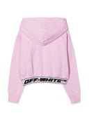 Crop sweat à sweat de logo blanc