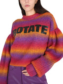 ROTATE BIRGER Christensen Crewneck Sweater z logo