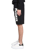 Alexander Mc Queen Bermuda Shorts With Graffiti Logo Print