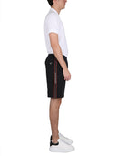 Alexander Mc Queen Bermuda Shorts With Selvedge Logo Band