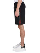 Alexander Mc Queen Bermuda Shorts With Selvedge Logo Band