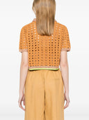 Forte Forte Cablé Lux Handmade Crocheted Cropped Polo
