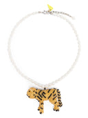Forte Forte Short Beads Necklace With Animalier Element