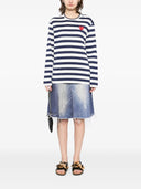 Comme des garçons spiller tshirt stripe emblem x rhinestone