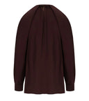 Elisabetta Franchi Brown Jewel Blouse