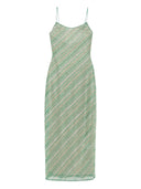 Oseree Shiny Stripes Long Dress
