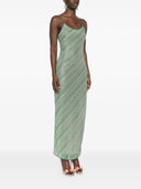 Oseree Shiny Stripes Long Dress