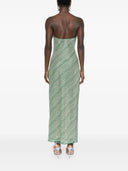 Oseree Shiny Stripes Long Dress