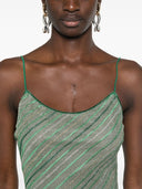 Oseree Shiny Stripes Long Dress