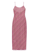 Oseree Shiny Stripes Long Dress