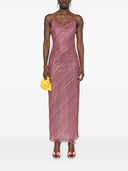 Oseree Shiny Stripes Long Dress