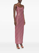 Oseree Shiny Stripes Long Dress