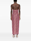 Oseree Shiny Stripes Long Dress
