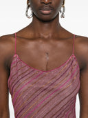 Oseree Shiny Stripes Long Dress