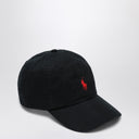 Polo Ralph Lauren Black Cotton Hat con logo