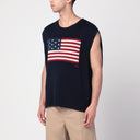 Polo Ralph Lauren Navy Blue Vest With Flag Big Fit