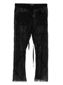 Ann Demeulemeester Esti Cropped Bias Cut Embroidered Trousers