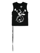 Ann Demeulemeester Biba Sleeveless Top With "Eternal Roses" Print