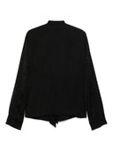 Ann Demeulemeester Adrik Stand Collar Open Front Blouse With Detachable Foulard