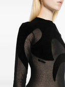 The Attico Transparent Top In Fine Mesh