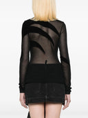 The Attico Transparent Top In Fine Mesh