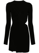 The Attico Cut Out Ribbed Knit Minidress