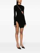 The Attico Cut Out Ribbed Knit Minidress