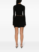 The Attico Cut Out Ribbed Knit Minidress