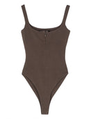 Whole Studios Square Neck Bodysuit Cotton Spandex Brunette I was going to say