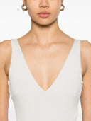 Entire Studios V Neck Bodysuit Creamer