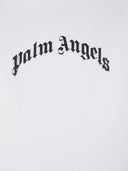 Palm Angels Back Curved Logo Loose Hoody Off White