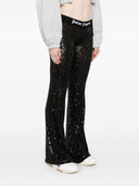 Palm Angels Logo Tape Sequins Flare Trousers