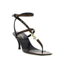 Saint Laurent Cassandra Leather Flip Flop Sandals