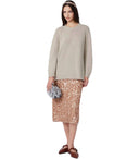 Max Mara Weekend Peso Beige Crewneck Sweater