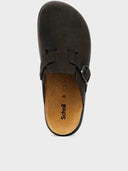 Scholl Mules Grey Fae Chunky