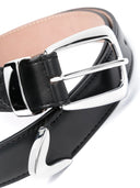 Khaite Benny Belt Silver Buckle (30 Mm)