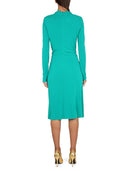Alberta Ferretti V Neck Dress