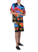 Dolce & Gabbana Bermuda Shorts z drukiem o zachodzie słońca