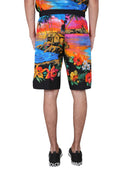 Dolce & Gabbana Bermuda Shorts z drukiem o zachodzie słońca
