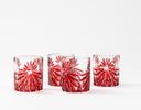 Les Ottomans The Stars Crystal Water Tumbler (Red) Set Of 4