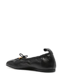 Alohas Rosalind Black Leather Ballet Flats