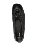 Alohas Rosalind Black Leather Ballet Flats
