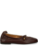 Alohas Rosalind Brown Leather Ballet Flats