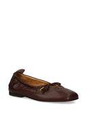 Alohas Rosalind Brown Leather Ballet Flats