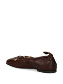 Alohas Rosalind Brown Leather Ballet Flats