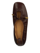 Alohas Rosalind Brown Leather Ballet Flats