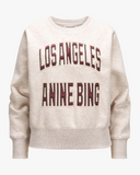 Anine Bing Harry Shrunken Sweatshirt La Oatmeal Melange