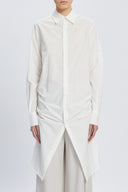 Ann Demeulemeester Sandrina High Comfort Shirt With Drawstrings And "Script" Print