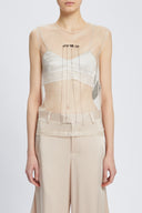 Ann Demeulemeester Biba Sleeveless Top With "Up In The Sky" Embroidery