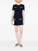 Self Portrait Navy Boucle Mini Dress